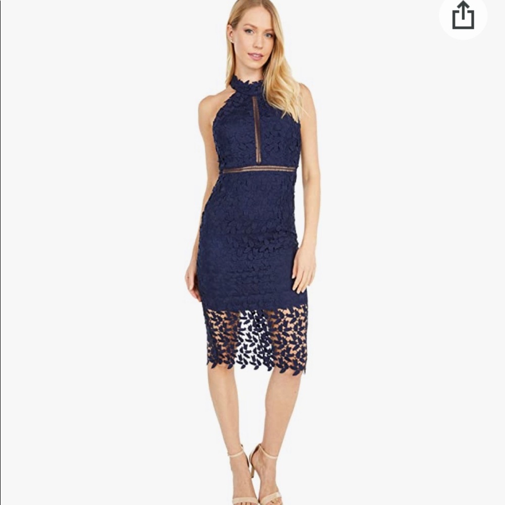 Bardot Halter midi dress